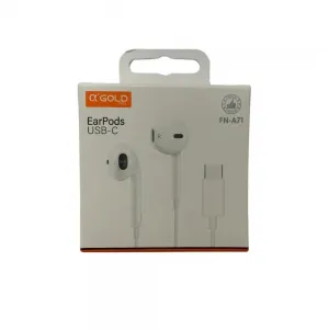 FONE DE OUVIDO EARPODS TPO C 16 PRO BR OL GOLD FN-A71