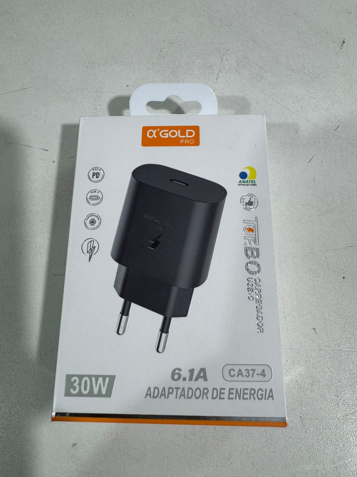 FONTE TURBO 30W 6.1A CA 37-4 PRETA GOLD