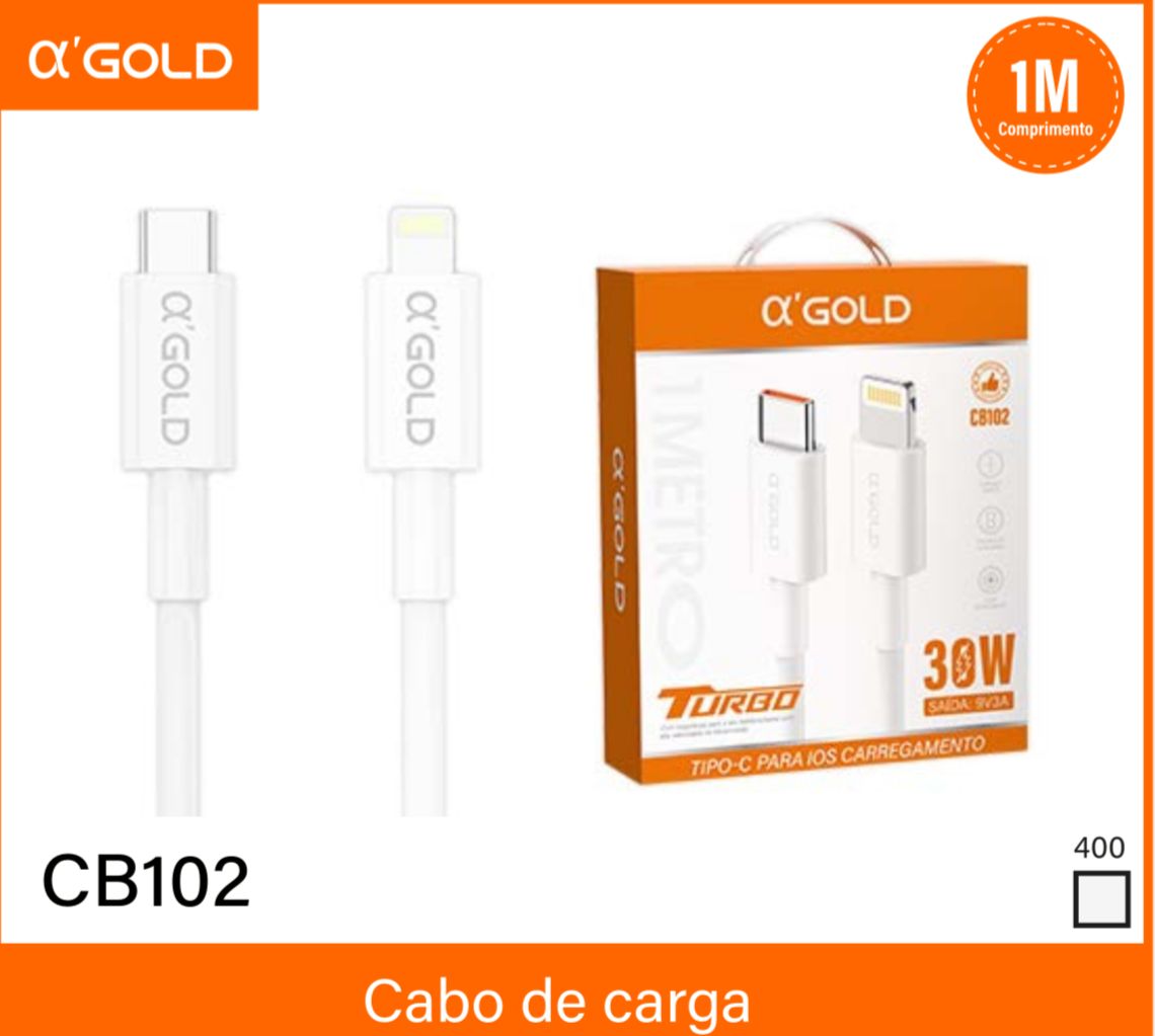 CABO IOS/TIPO C 30W CB102 1M GOLD