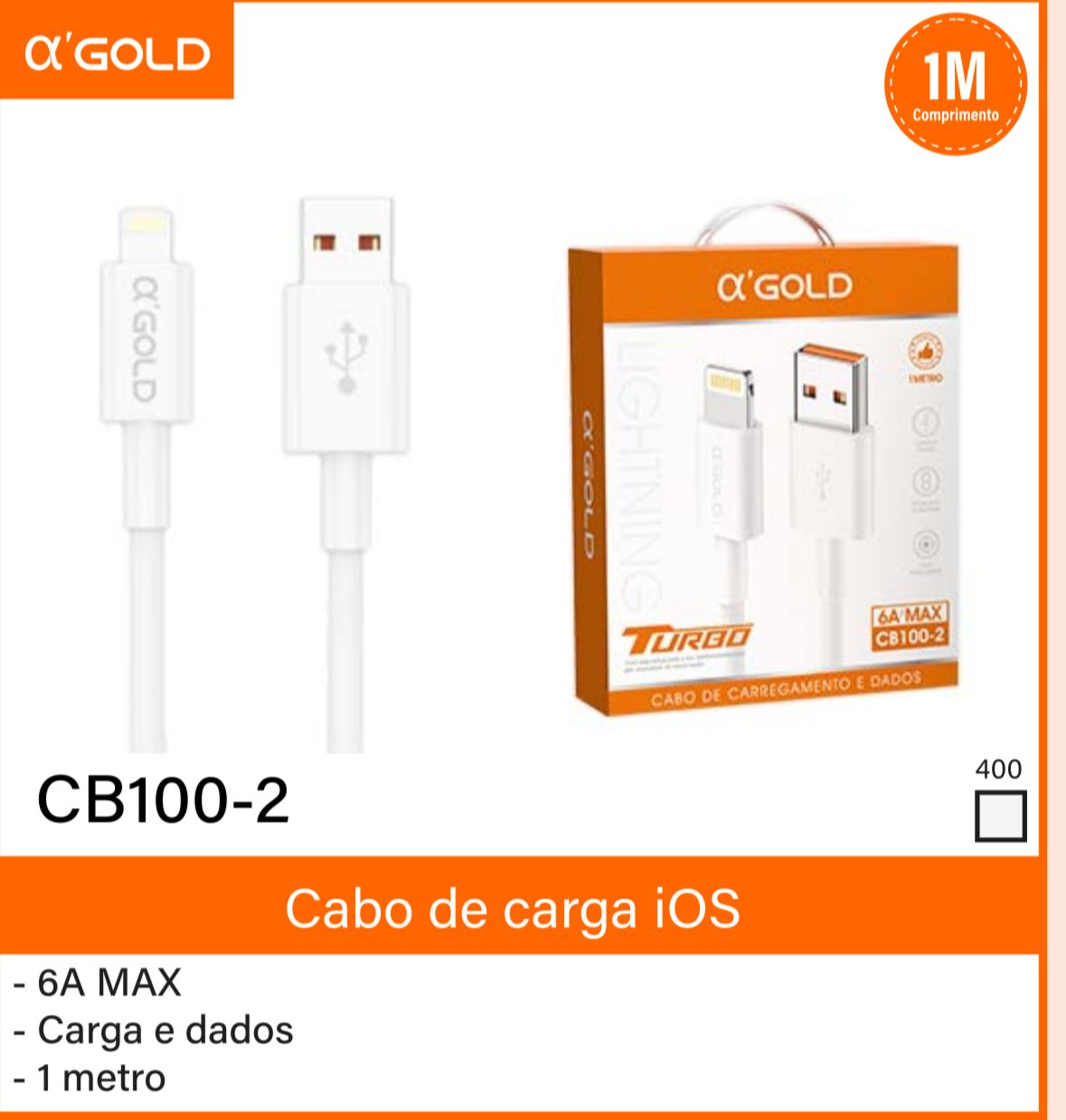 CABO IOS/ USB CB100-02 1M GOLD