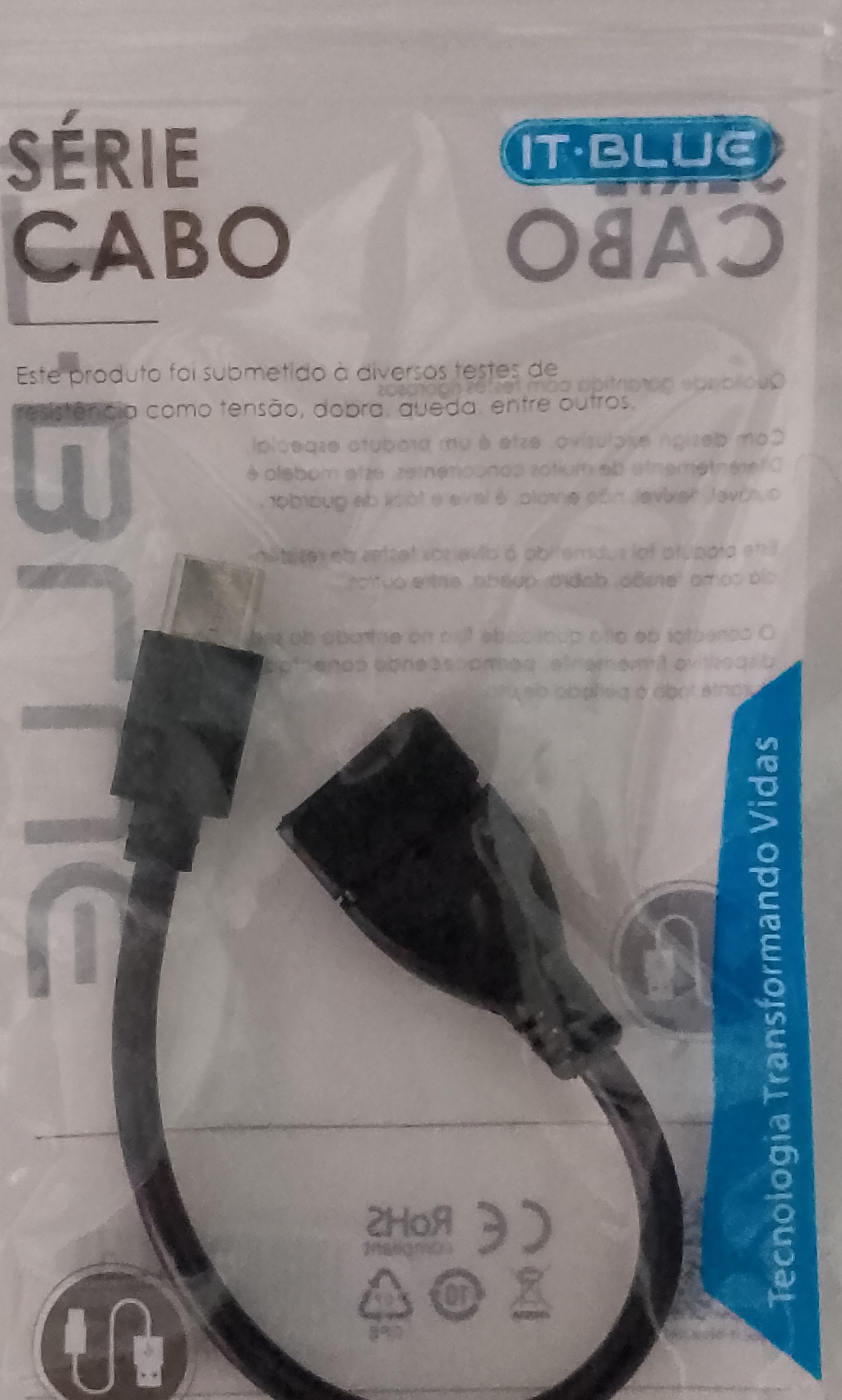 ADAPTADOR SERIE CABO PRETO OTG TIPO C .LE-0153 IT.BLUE