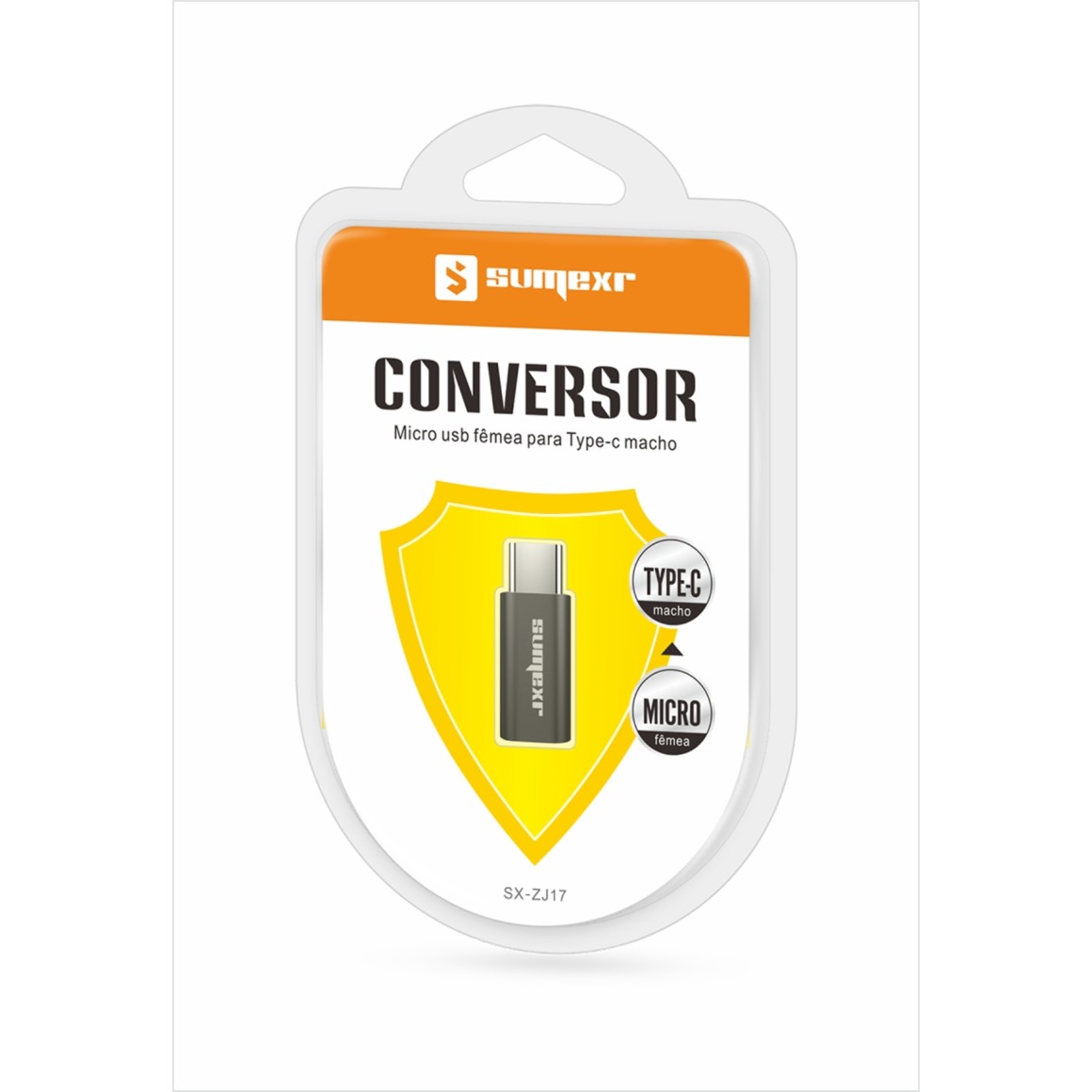 CONVERSOR MICRO USB FEMEA PARA TIPO C MACHO  SUMEXR