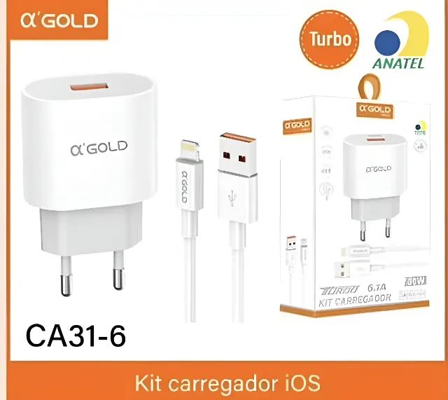 Carregador USB/ IOS Turbo 30w CA31-6 GOLD