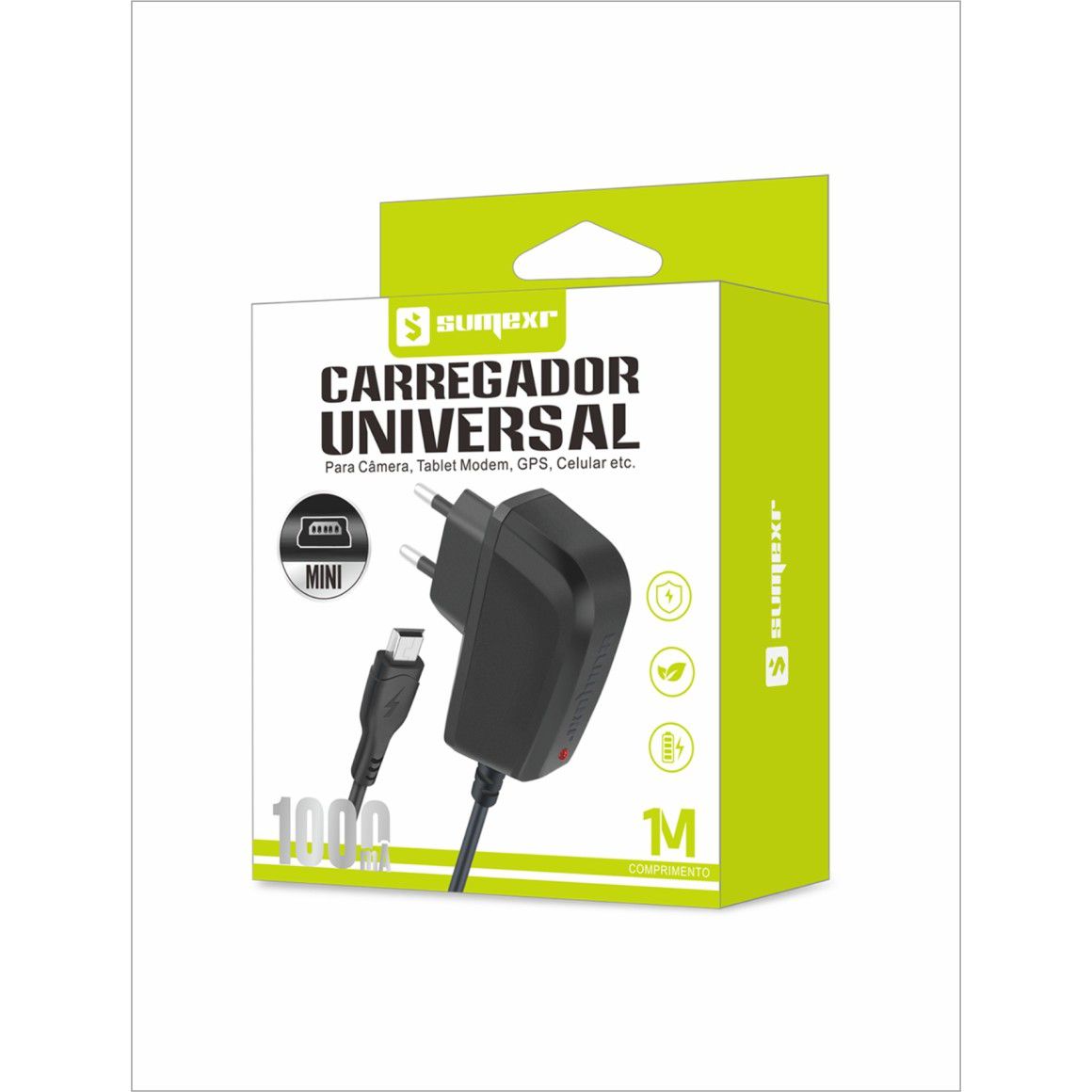 CARREGADOR UNIVERSAL MINI 1M SUMEXR