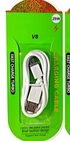 CABO USB V8 MICRO PRETO --- BRANCO